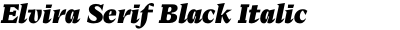 Elvira Serif Black Italic